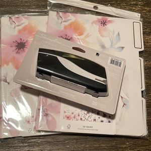 Portable Electric Stapler and File Folders